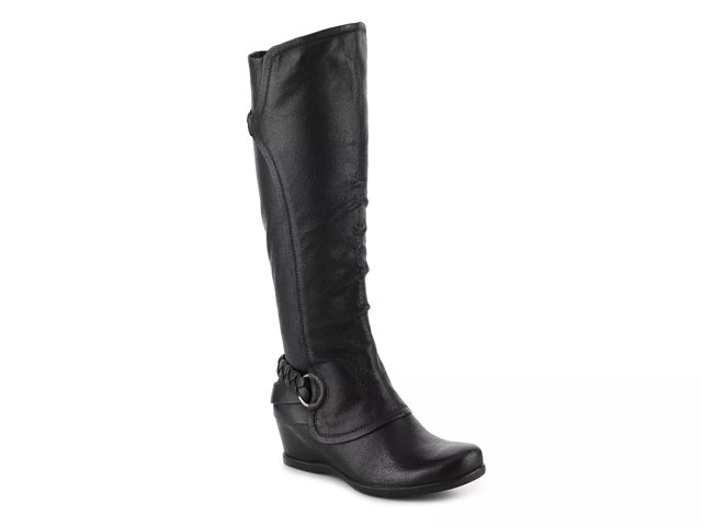 Wide calf outlet wedge boots