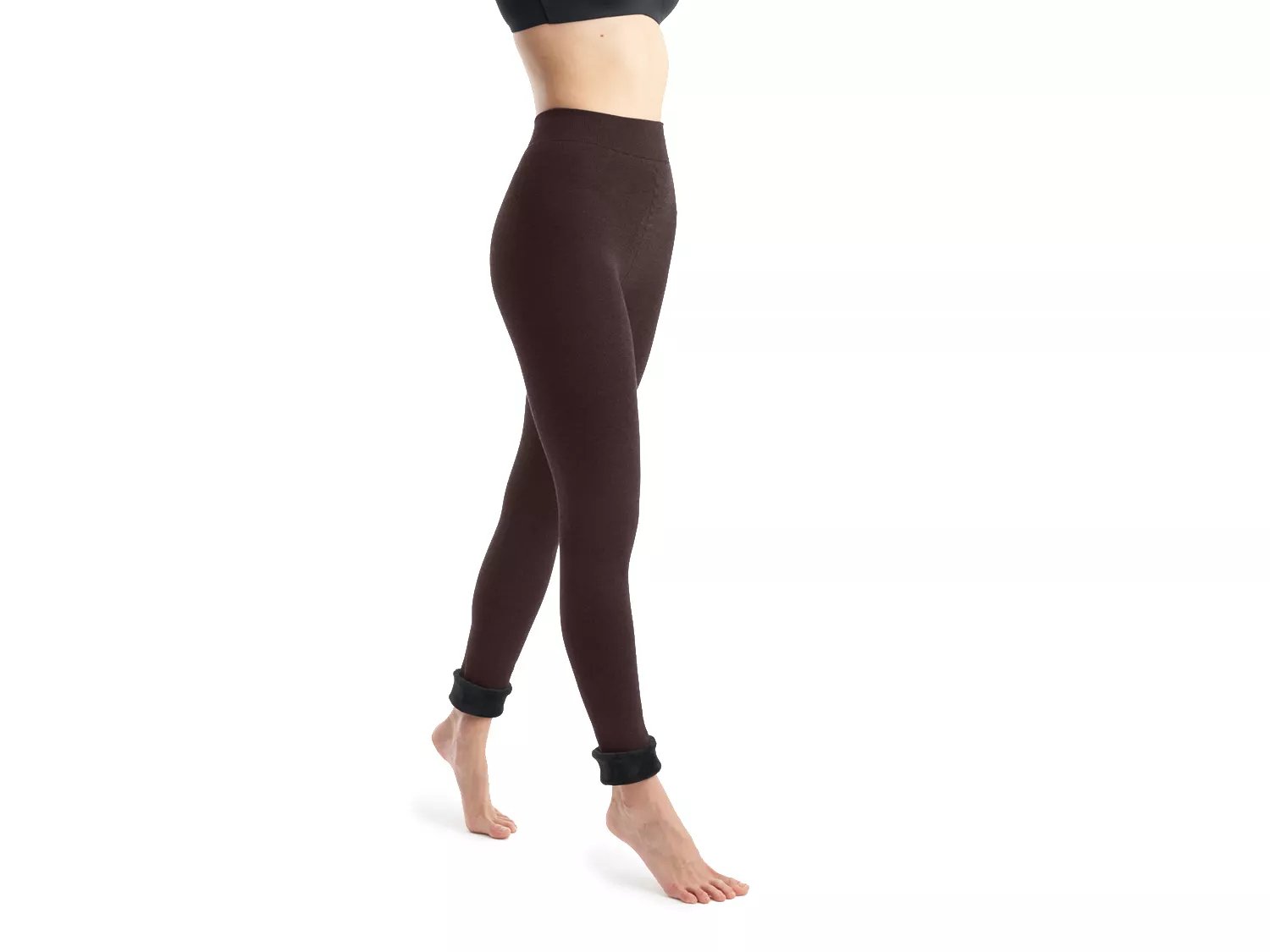 PLUSH Fleece Lined Liquid Moto Legging in Black L