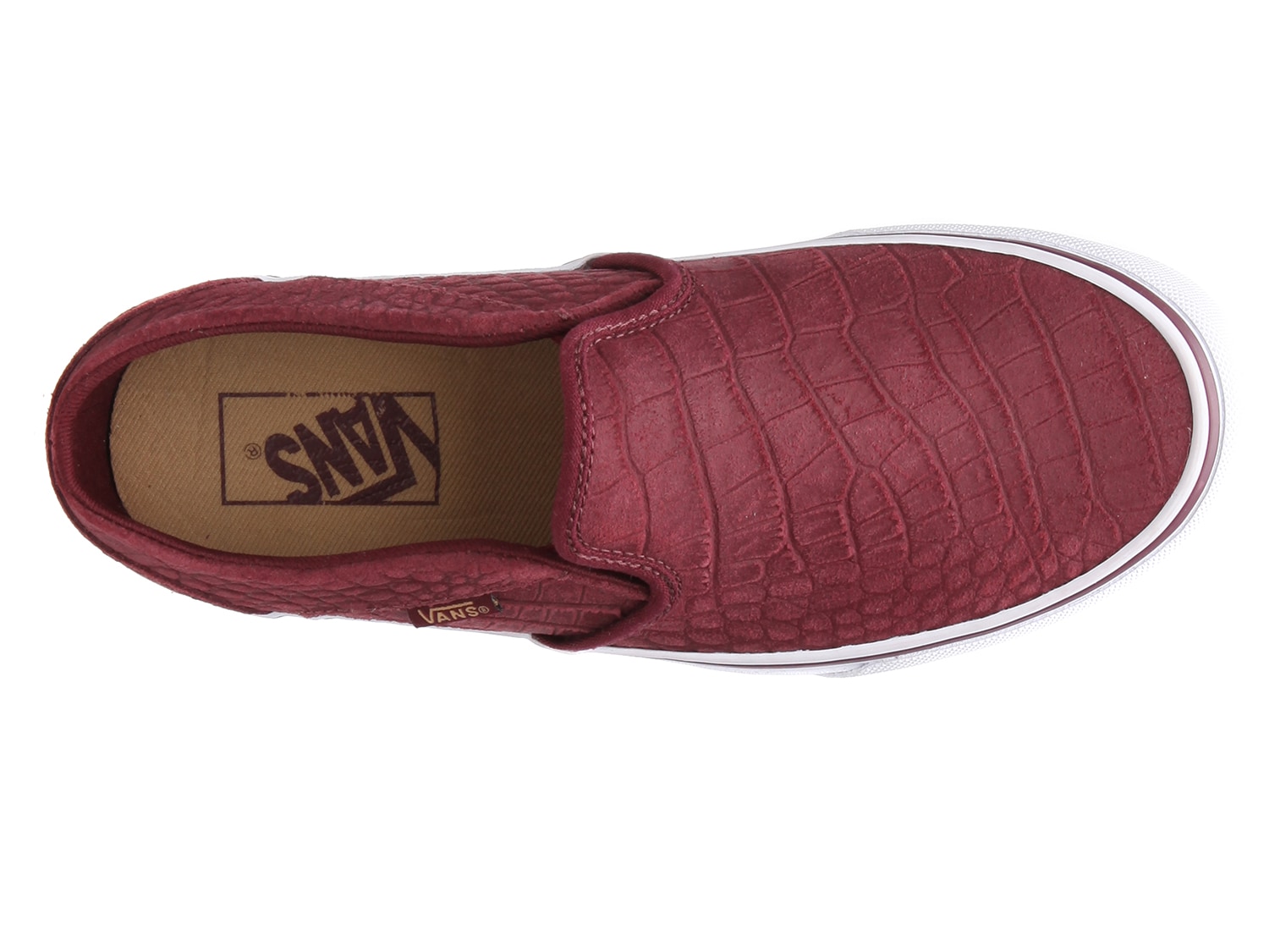 vans slip on rose croco