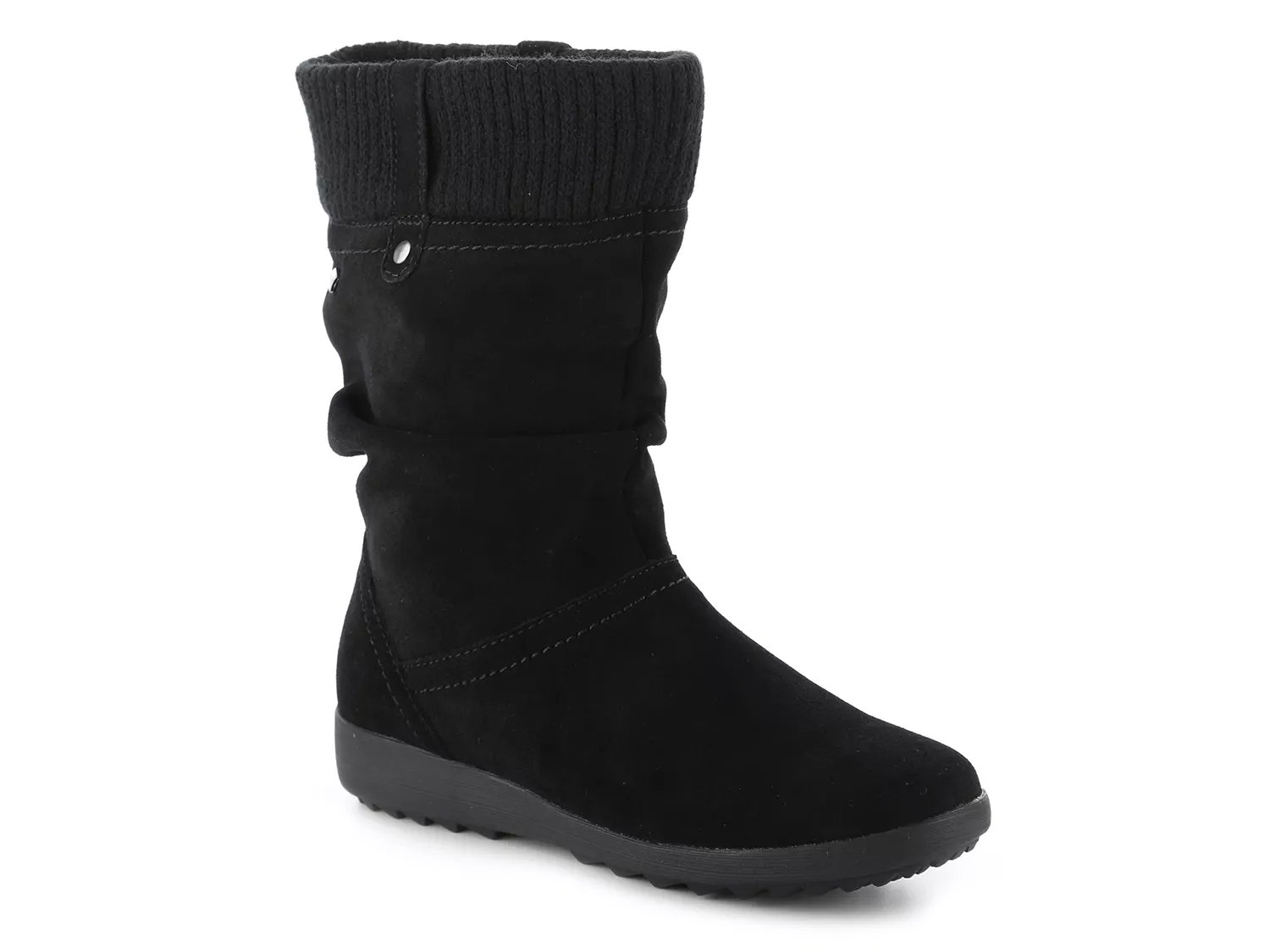dsw black wedge boots