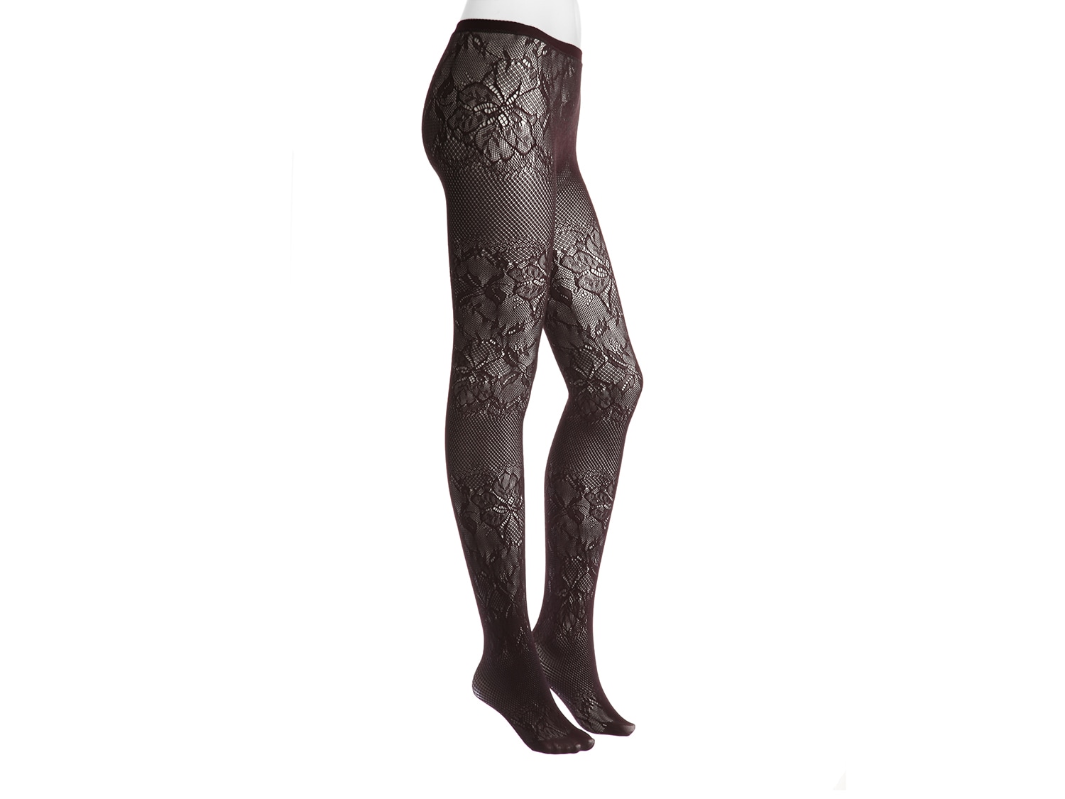 INC International Concepts Women's Flocked Floral Tights XS/S, S/M