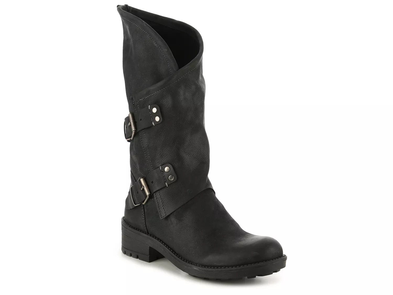 Black moto hotsell boots dsw