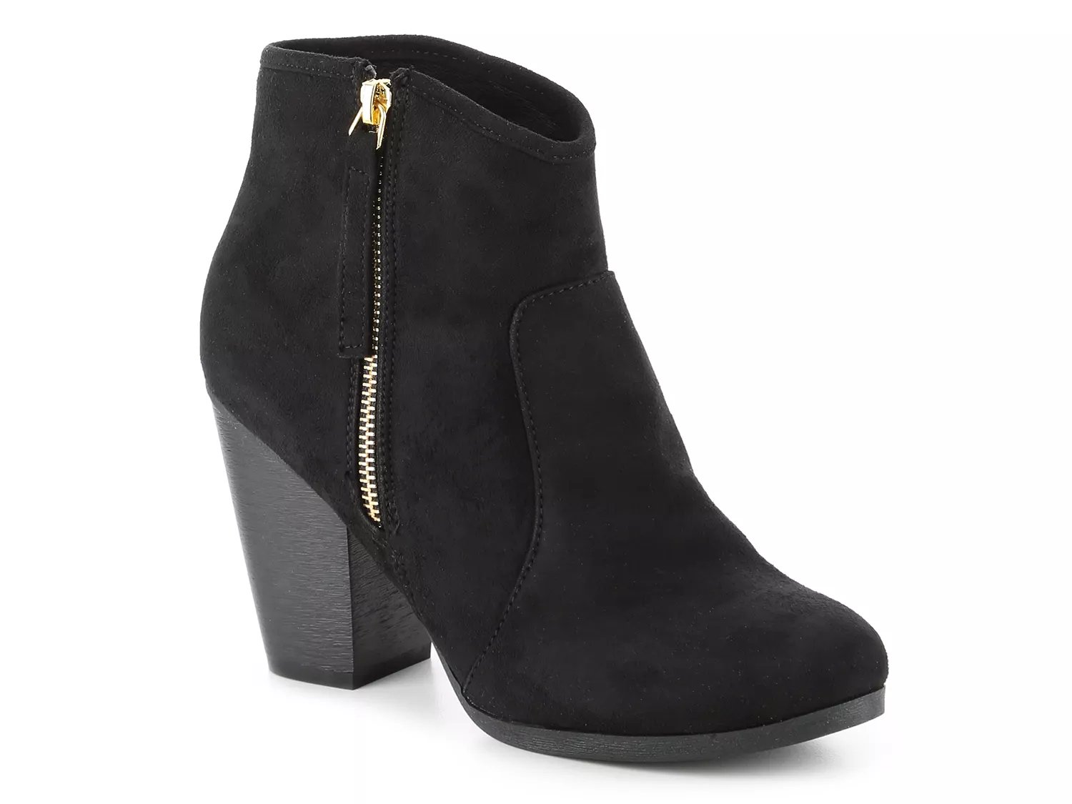 dsw black bootie heels