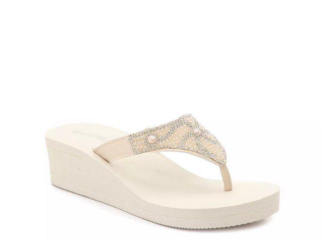 Olivia Miller Eva Wedge Flip Flop - Free Shipping | DSW