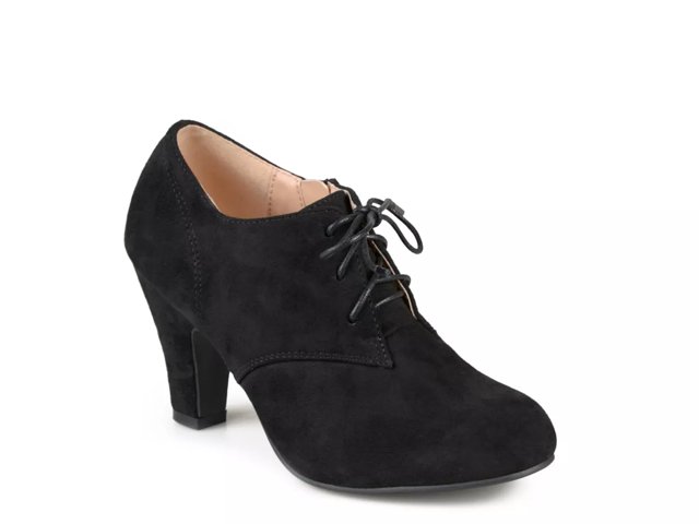 JOURNEE COLLECTION Women s Wide Width Leona Lace Up Block Heel Booties