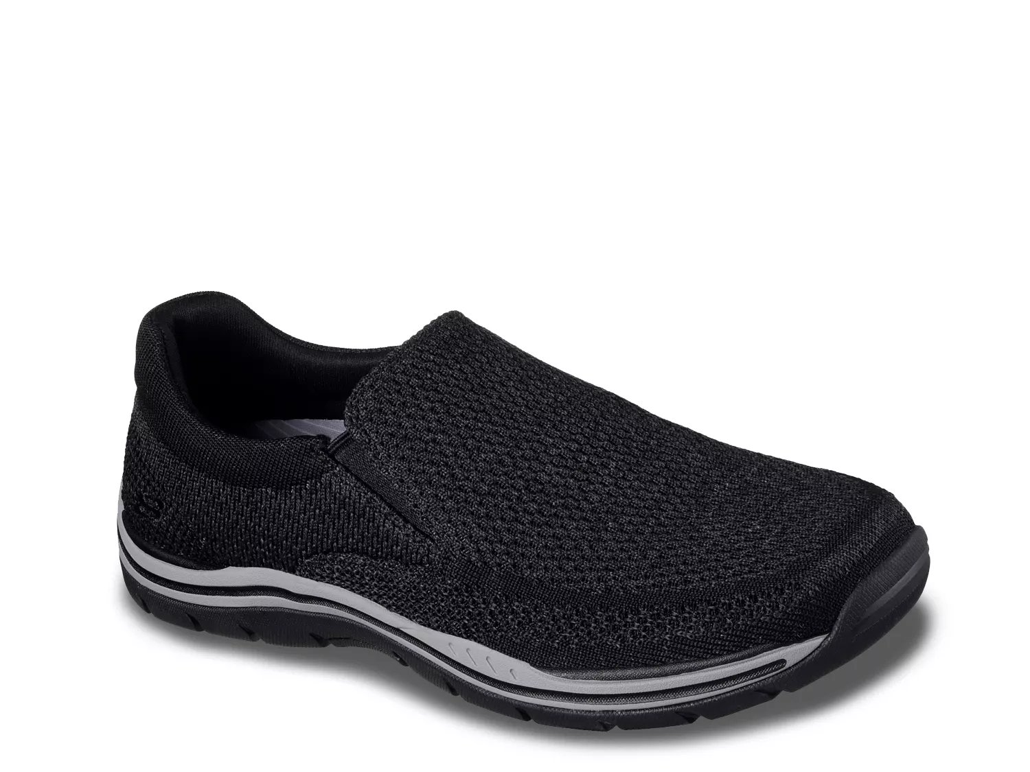 black casual slip on shoes