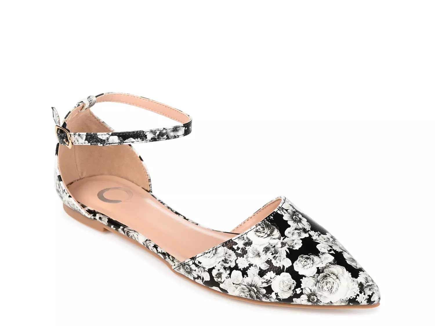 dsw black flats womens