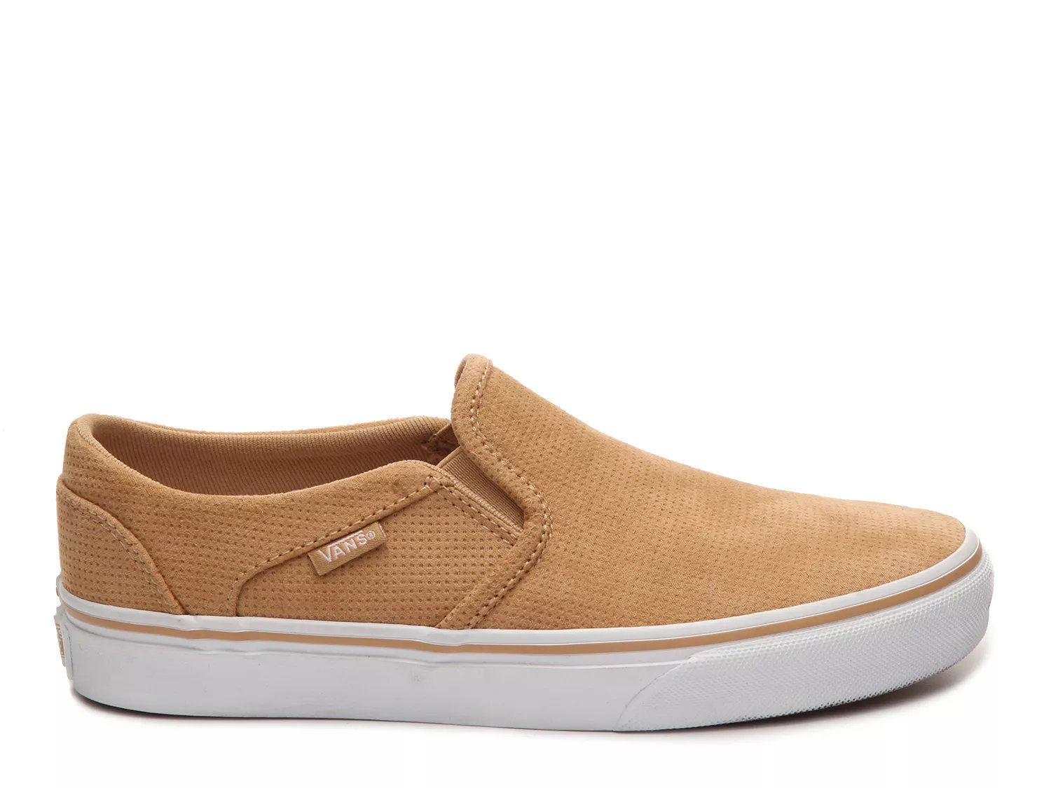 vans asher women's perforated slip on skate shoes