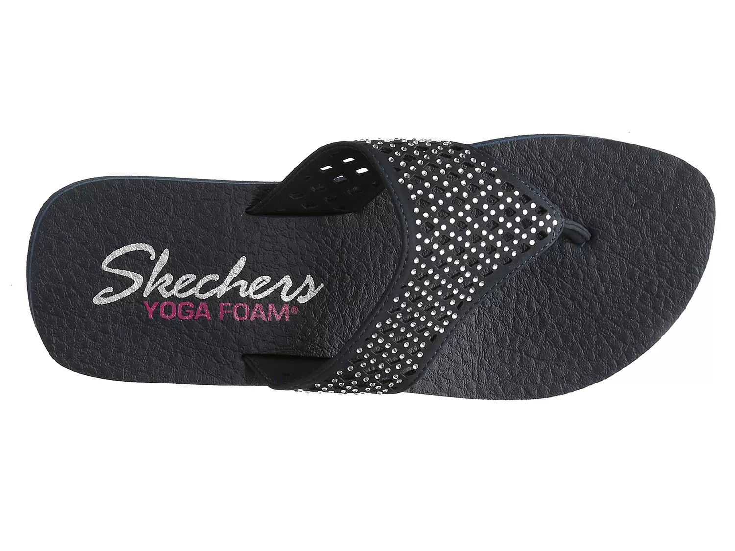 skechers yoga foam wedge flip flops