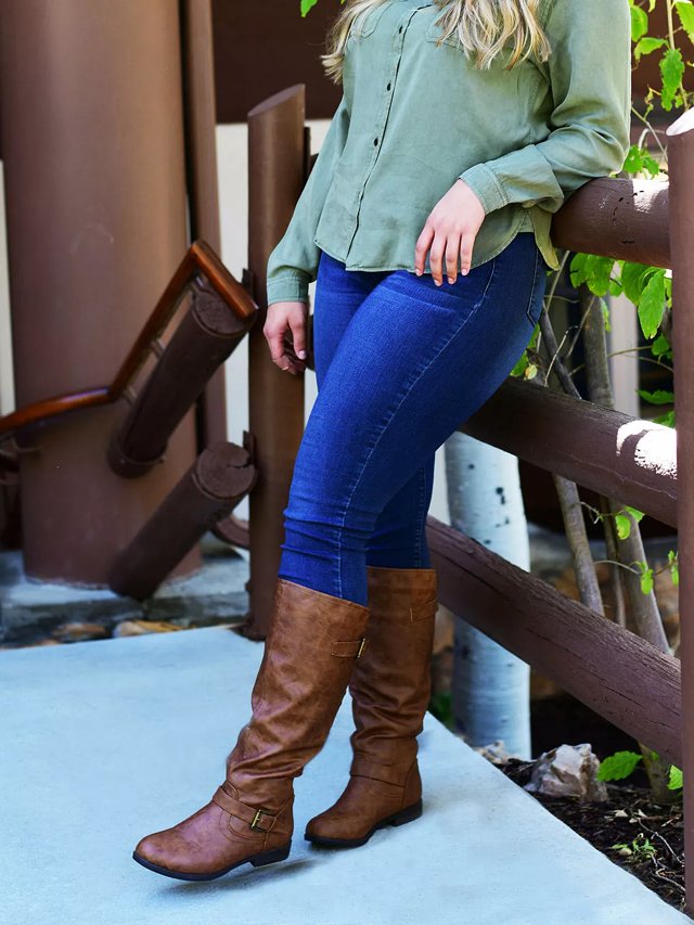 Journee Collection Spokane Wide Calf Riding Boot Free Shipping DSW