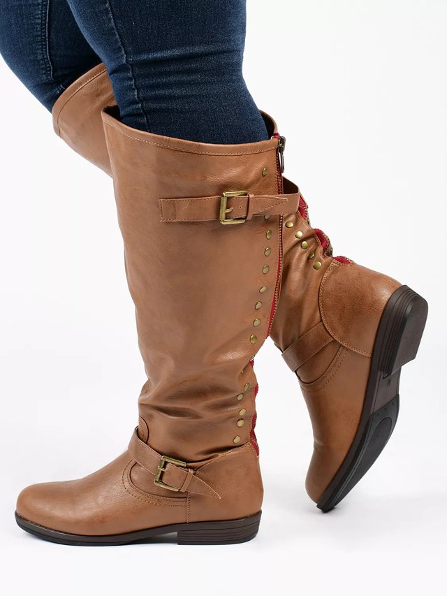 Journee Collection Spokane Extra Wide Calf Riding Boot