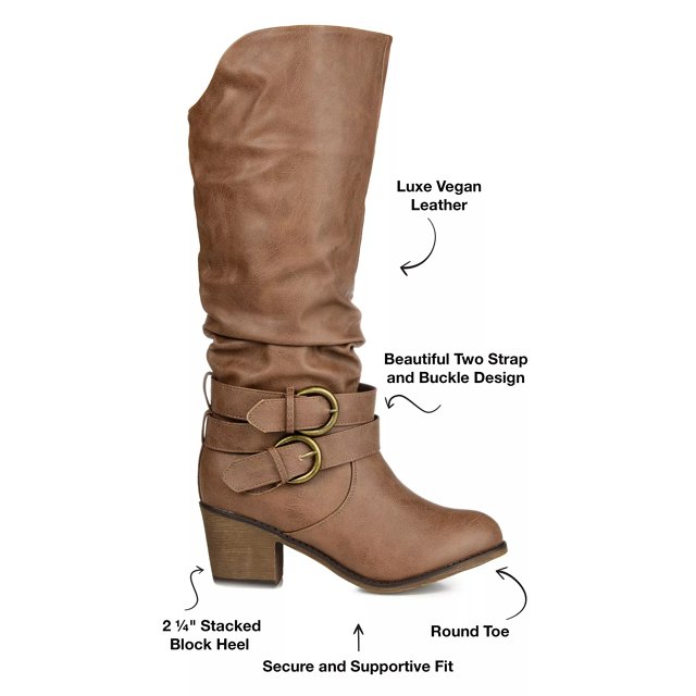 Wide calf heel boots hot sale