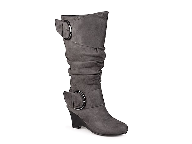 Journee Collection Langly Wide Calf Wedge Boot - Free Shipping | DSW