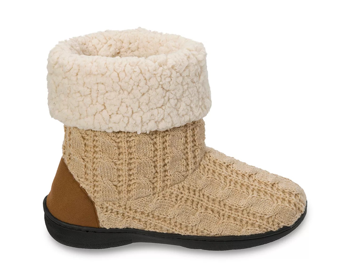 Dearfoams Cable Knit Bootie Slipper DSW