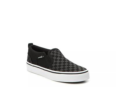 Vans Slip-On Checkerboard Skate Shoe - Black / White