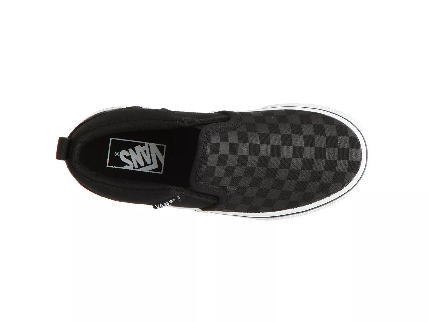vans asher kid's checkered skate shoes