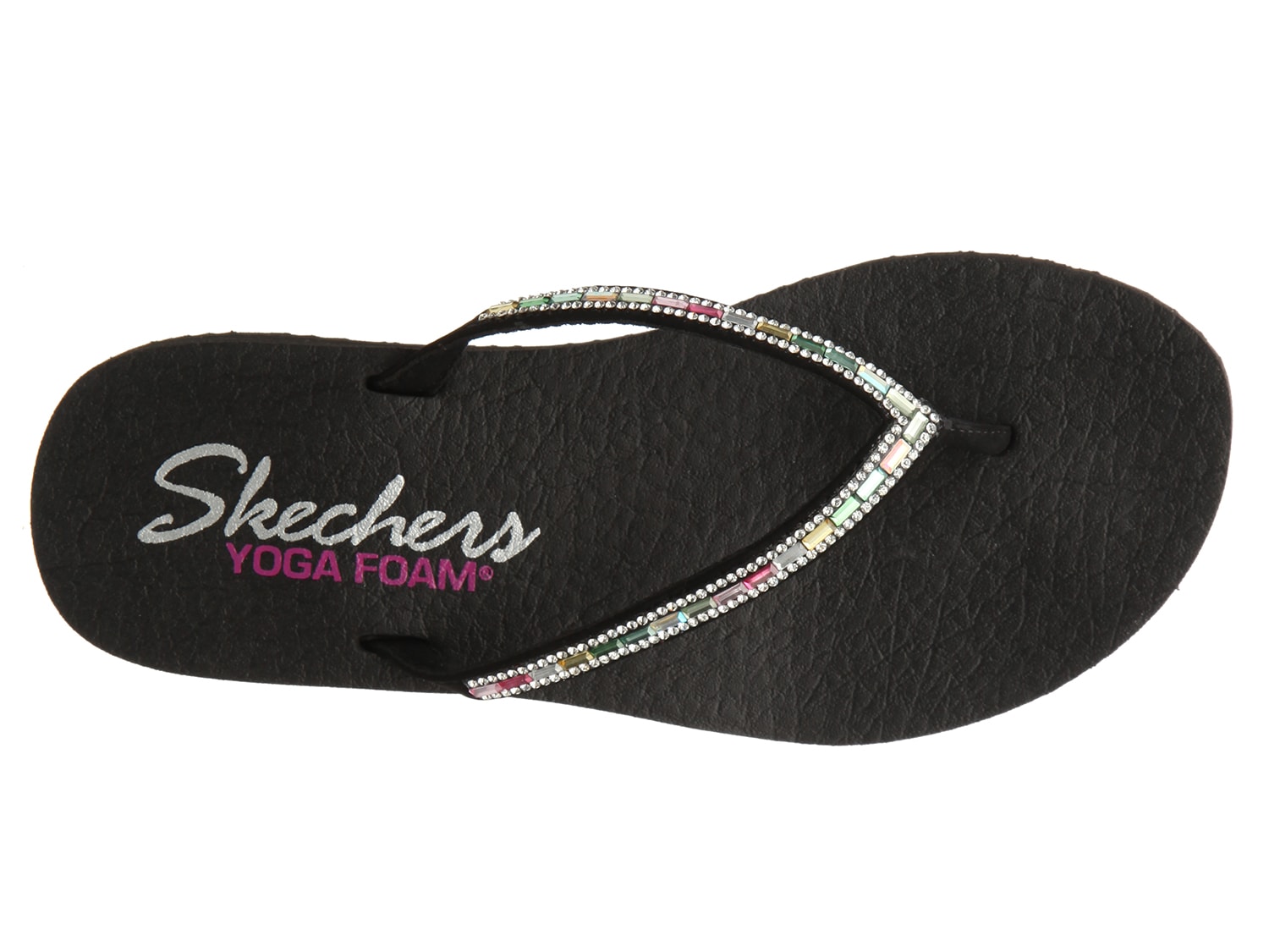 skechers womens yoga foam flip flops 