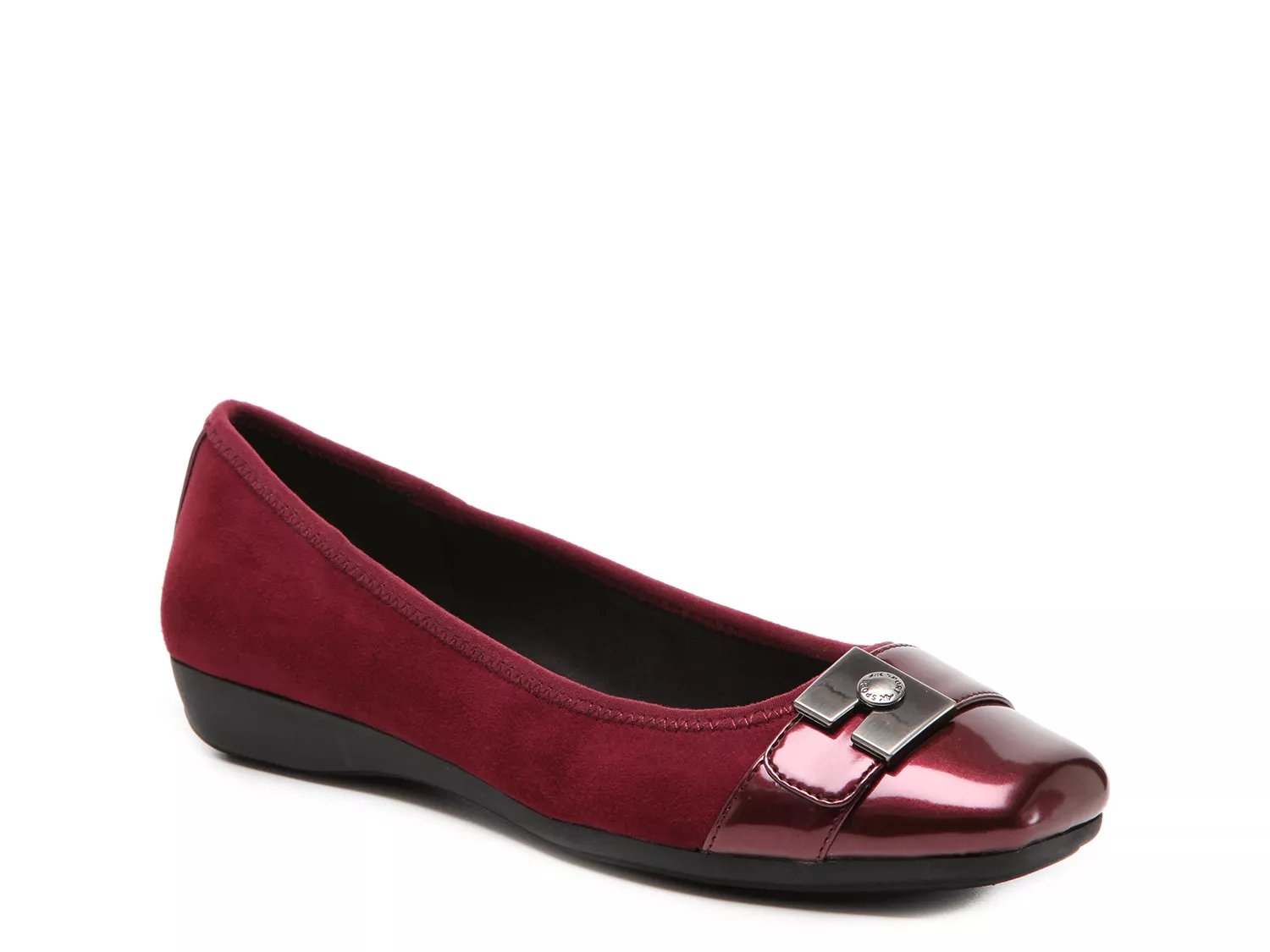 anne klein red flats