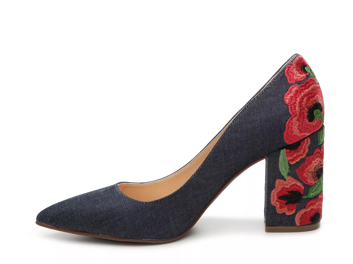 denim pumps dsw