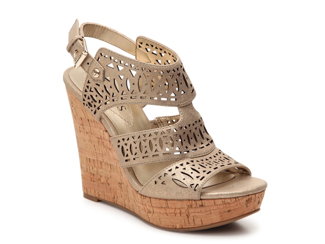 Guess Vannora Wedge Sandal - Free Shipping | DSW