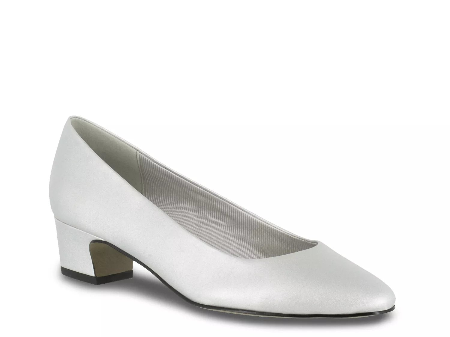 dsw silver pumps