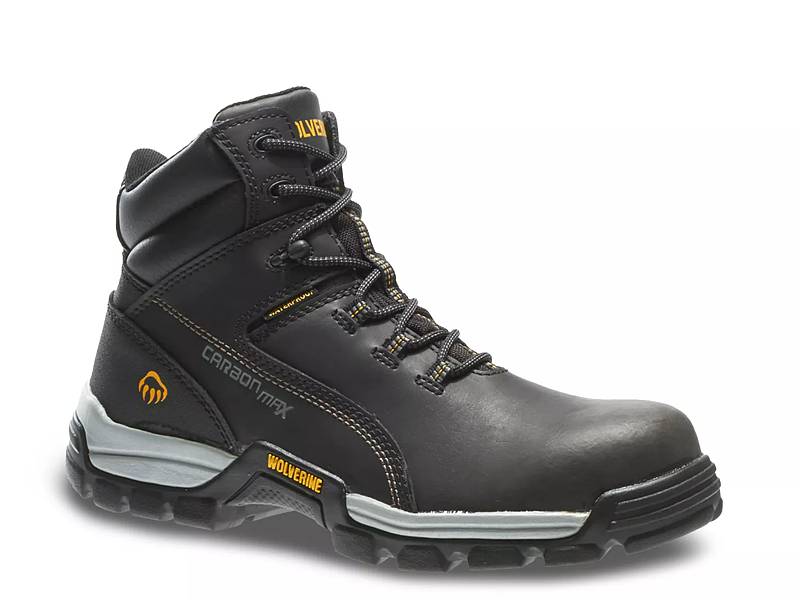 Wolverine black shop steel toe boots