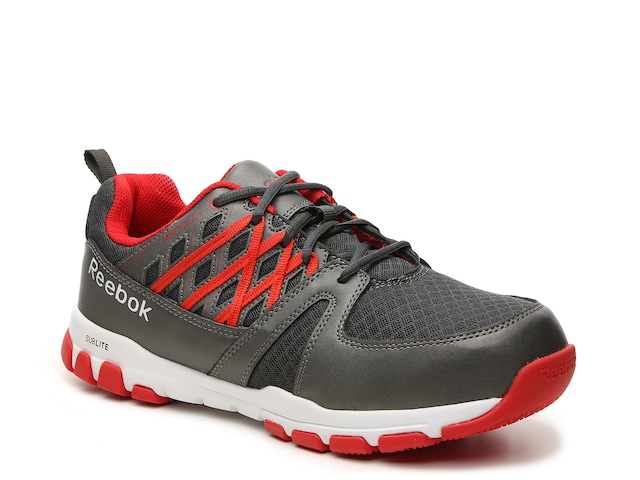 Reebok Men's Steel Toe All-Terrain Lace-Up Slip-On Work Shoe WIDE 7 to 15 in Red 