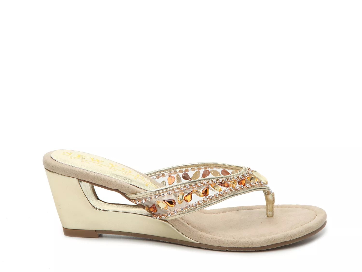 new york transit fun time women's wedge sandals
