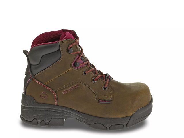 Wolverine Women's Merlin 6 Comp Toe WP EH Work Boot - Brown - W10383