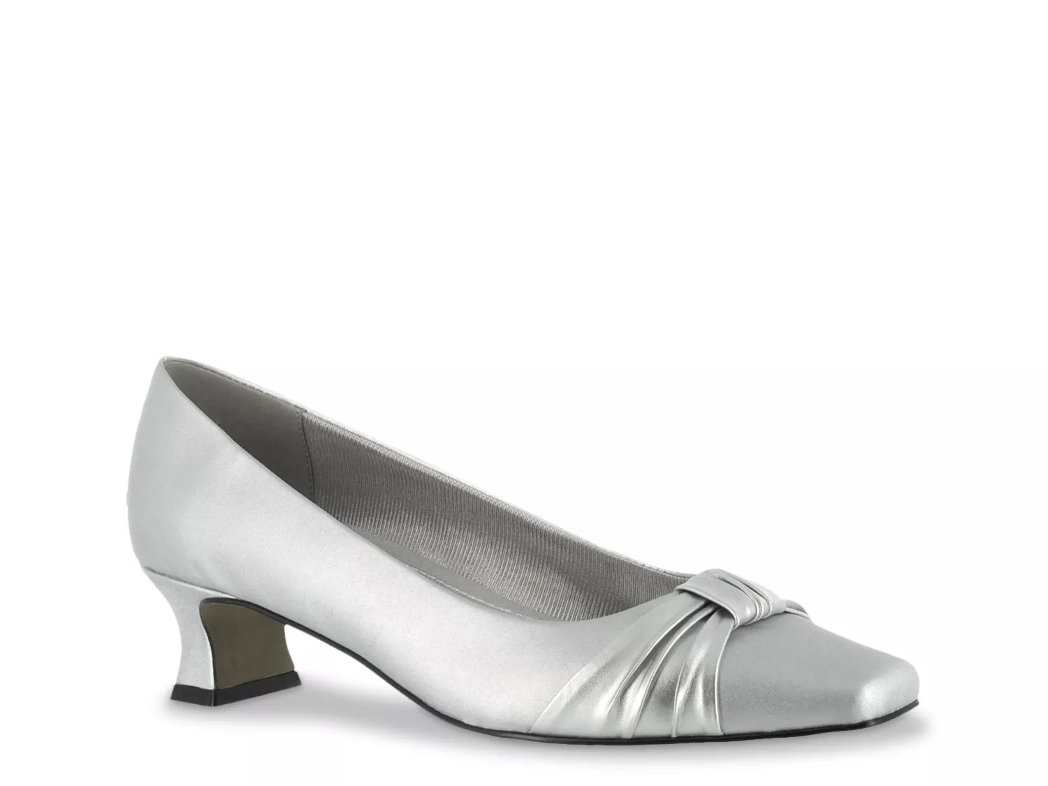 extra wide silver shoes