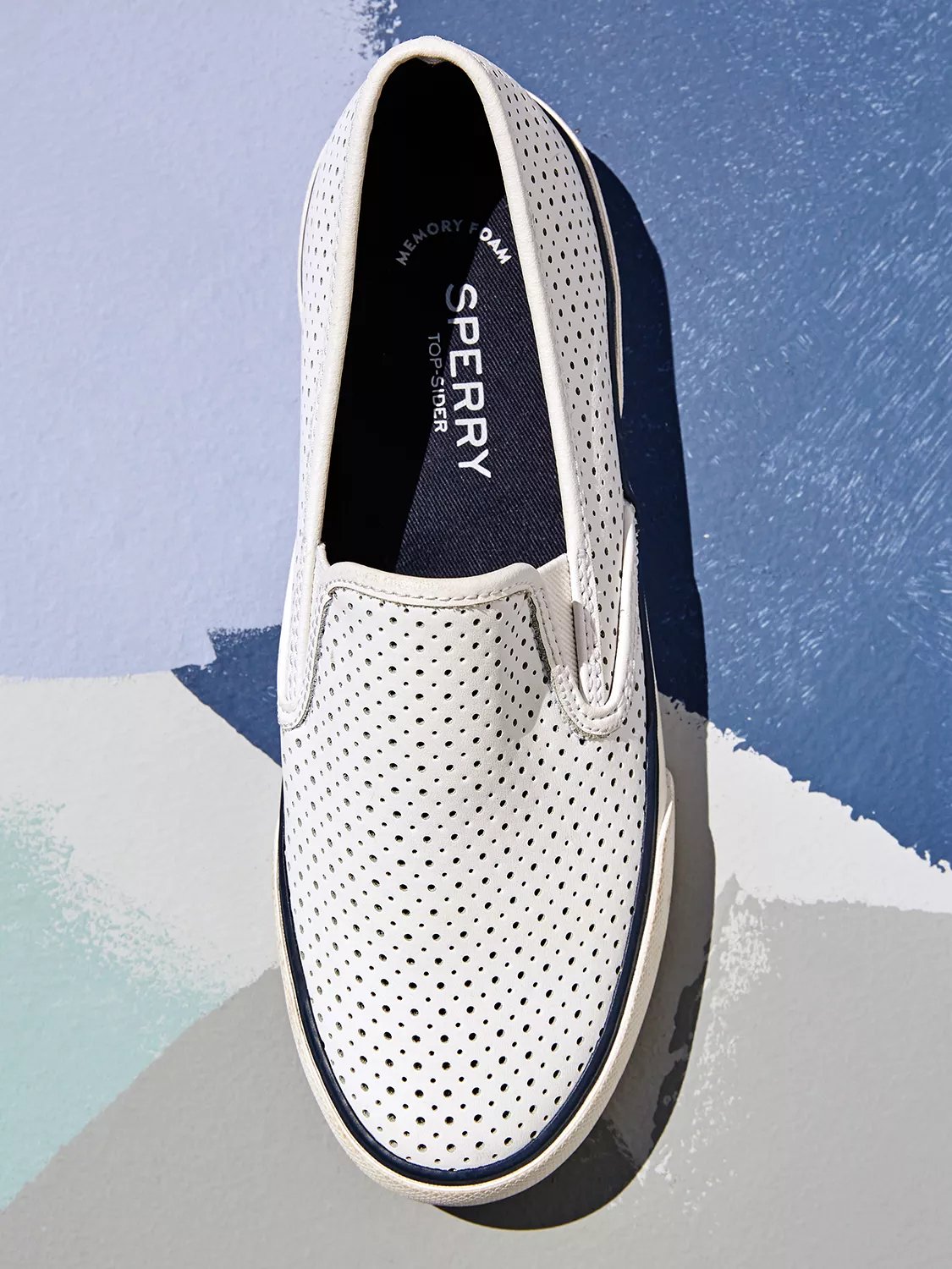 sperry slip on leather comfort sneakers