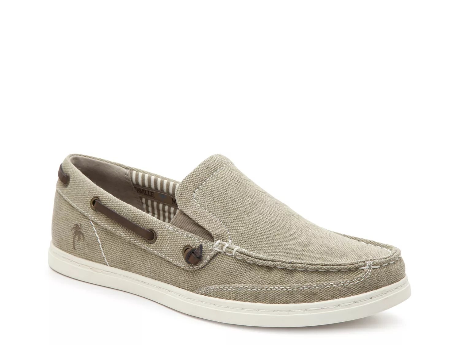 canvas slip on boat shoes