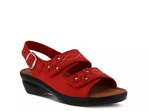 Dsw red sale flat sandals