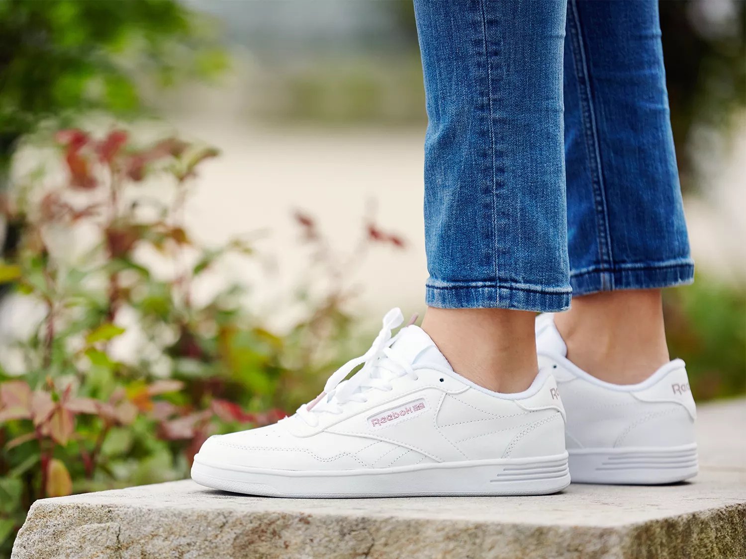 reebok club memt on feet