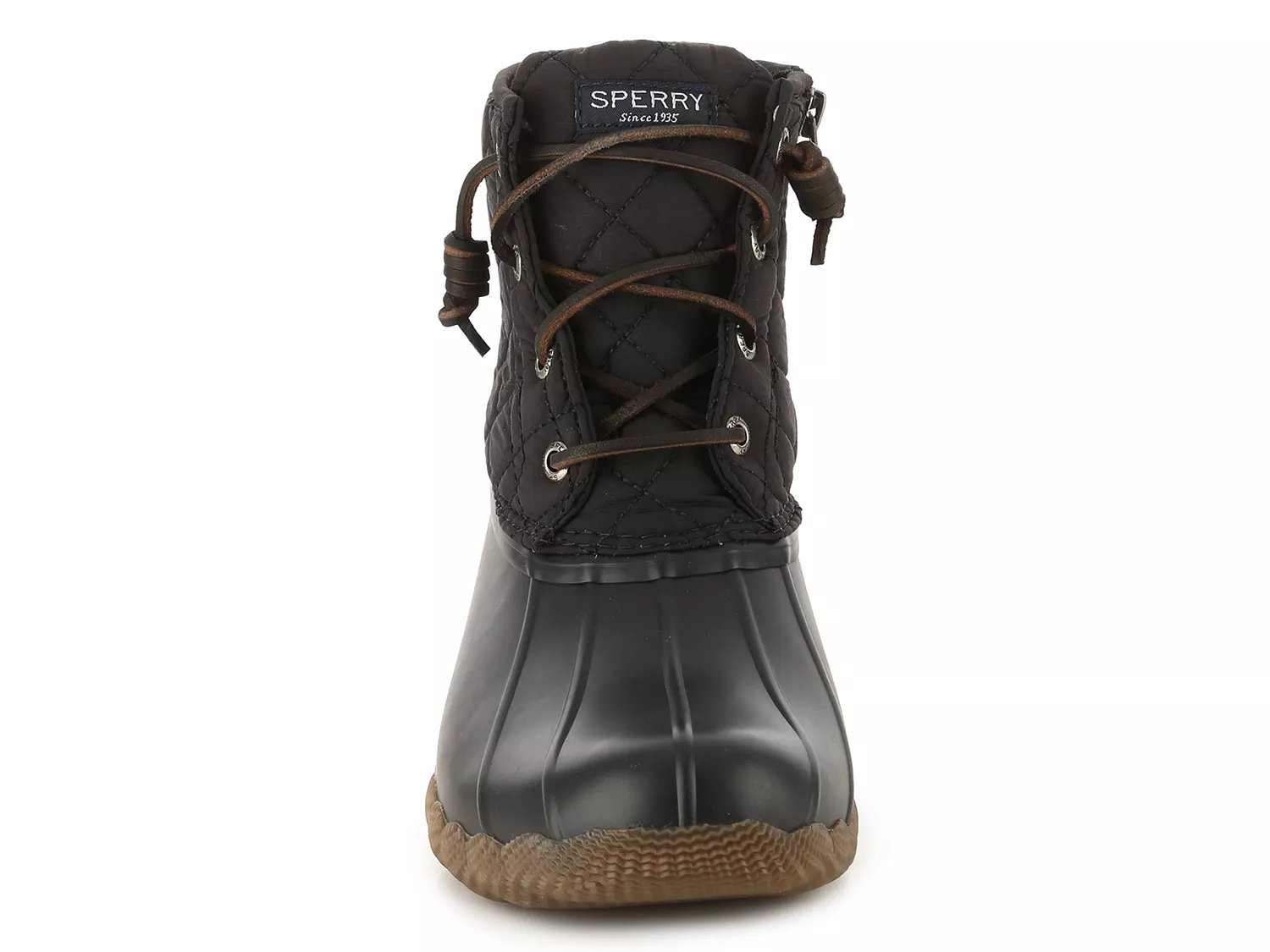 sperry quilted duck boots black