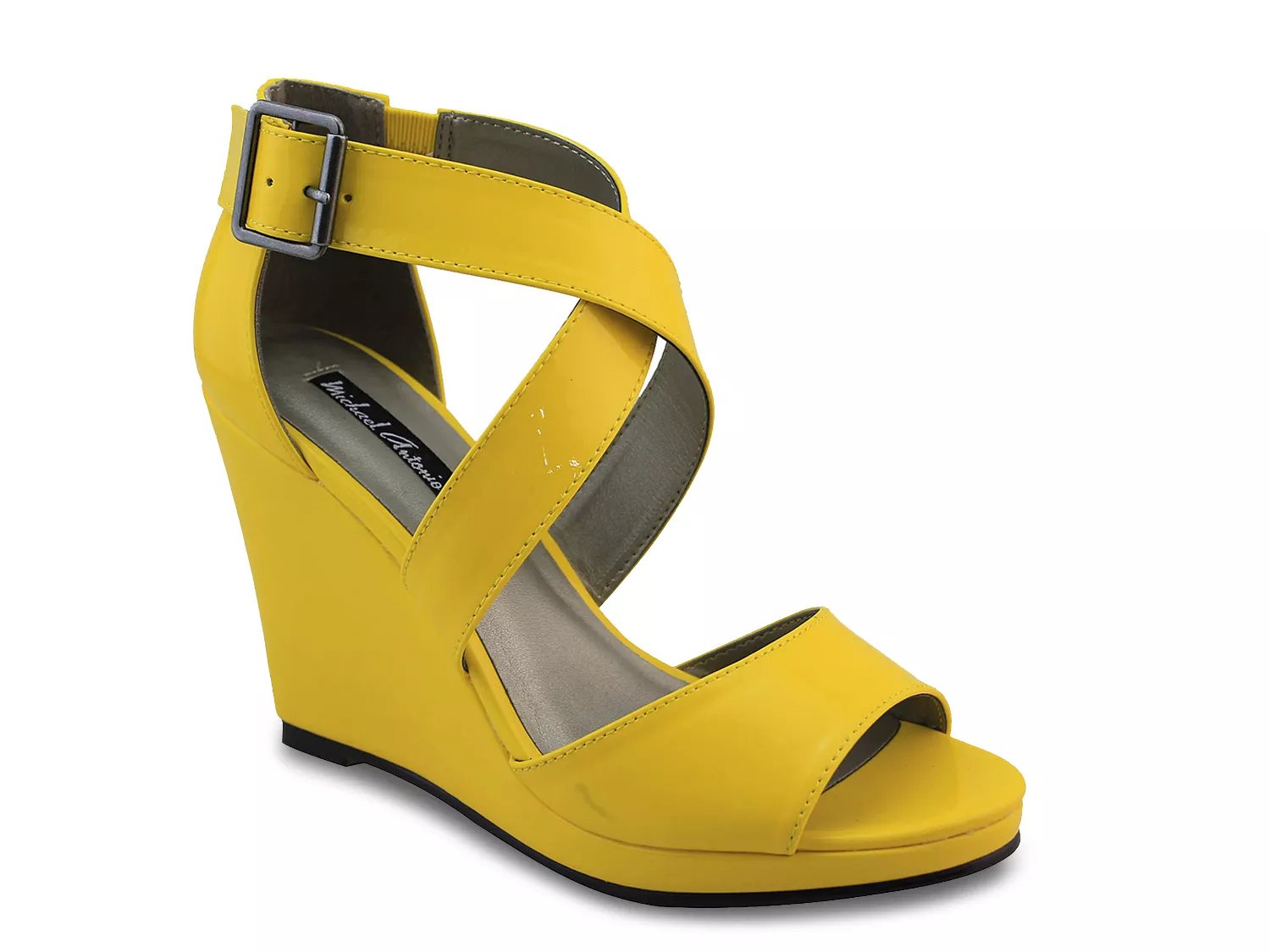 Yellow wedges hot sale dsw