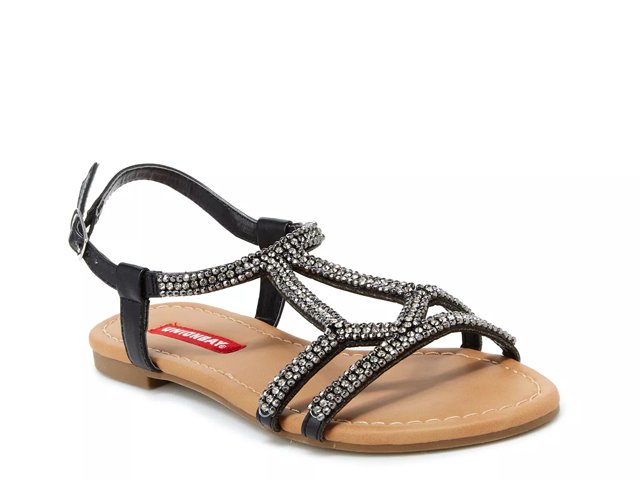 Dsw flat sales black sandals