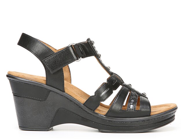 10 9 NWB Womens NaturalSoul by naturalizer Rory Latte Wedge Sandals $80  SZ 