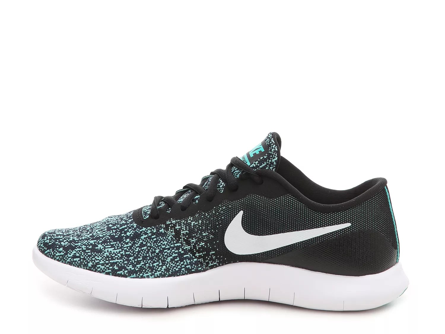 nike flex contact black running shoes
