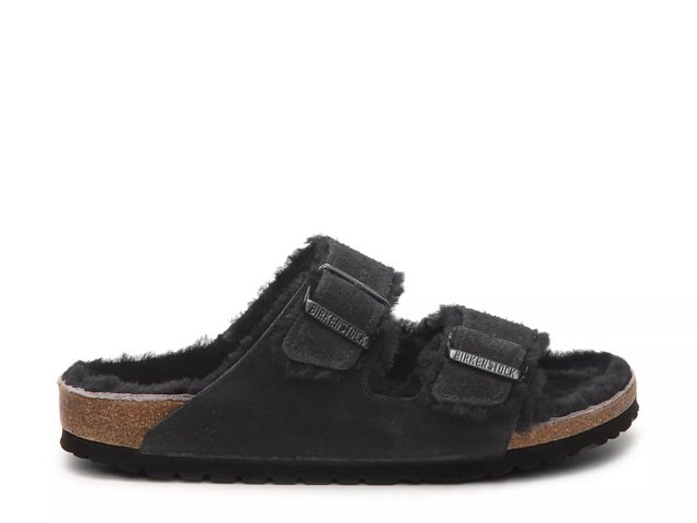 サンダル・ミュール BIRKENSTOCK arizona slides 951323BLACK BIRKENSTOCK / Arizona - Suede Soft Footbed (Black)