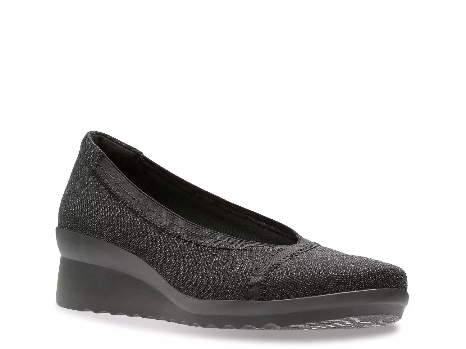 clarks women's caddell yale wedge pump