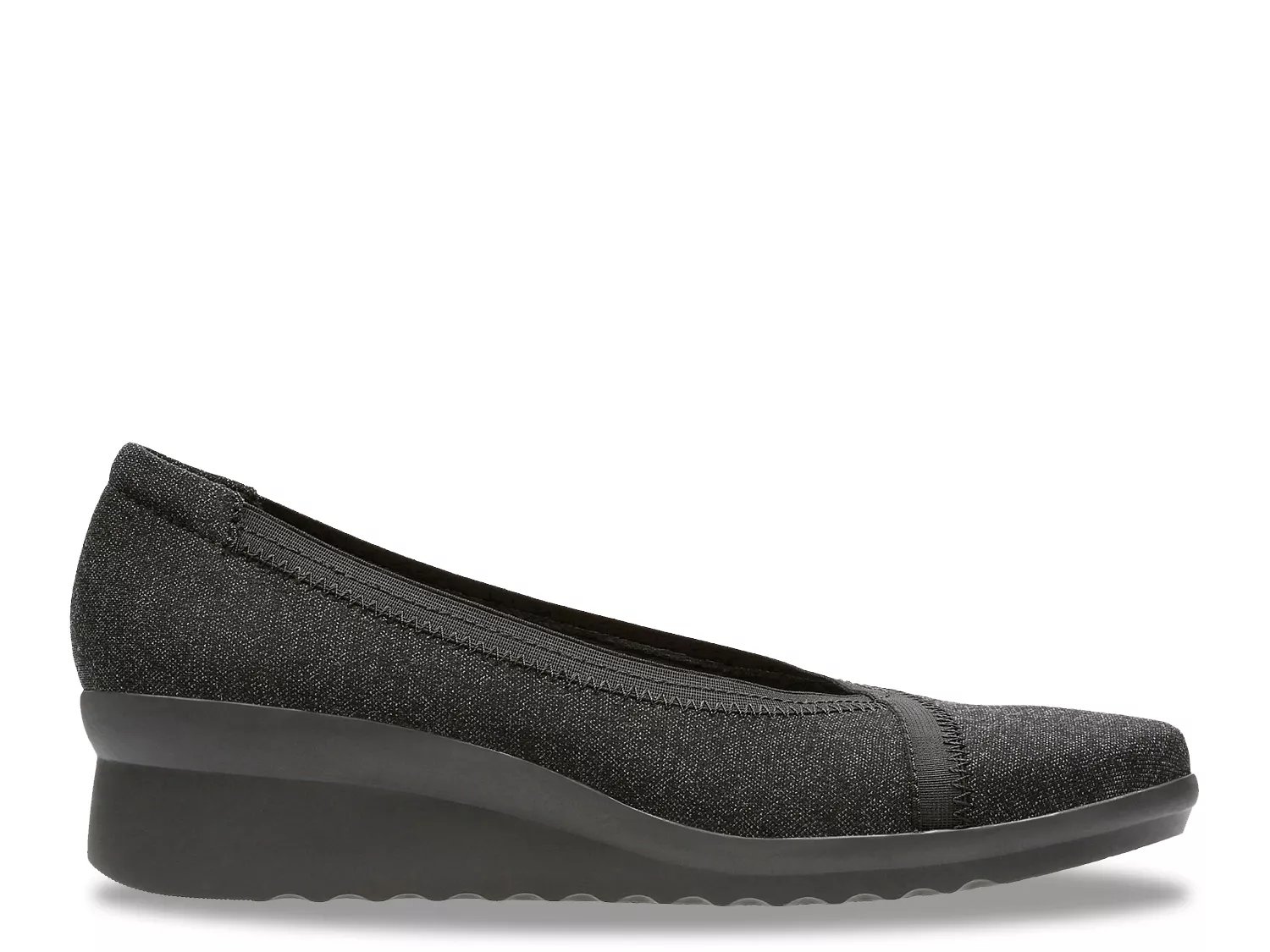 clarks women's caddell yale wedge pump
