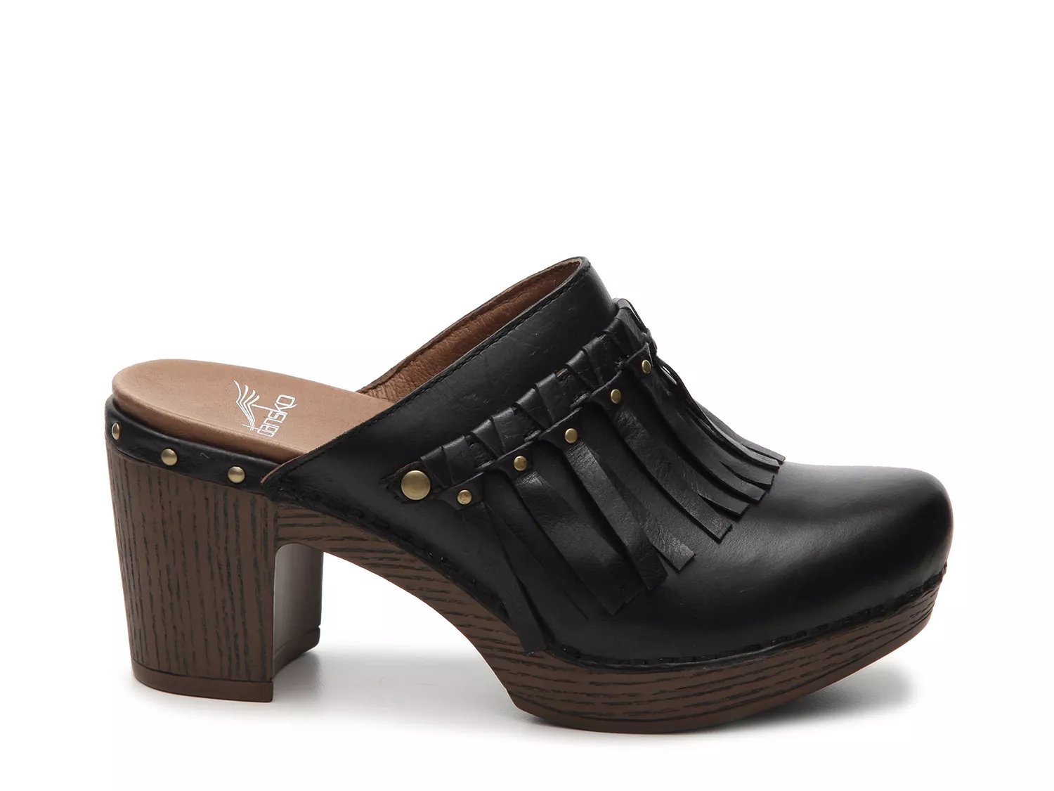 dansko fringe clogs