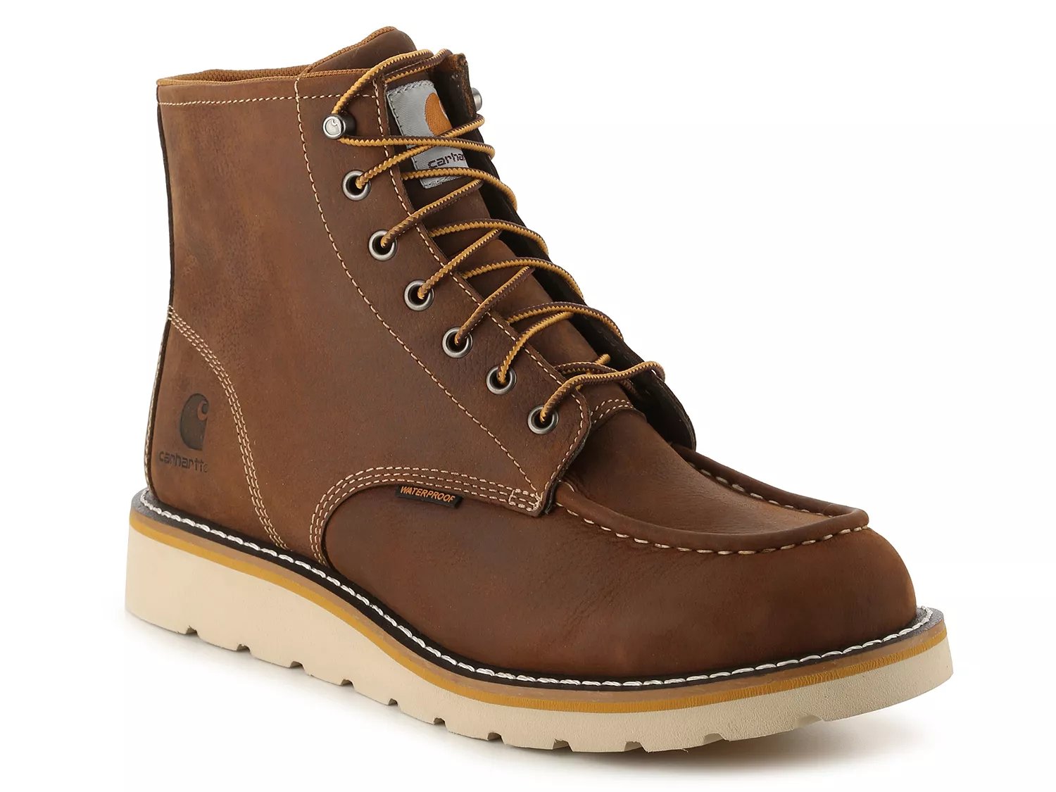 Carhartt Wide Width 6Inch Waterproof Wedge Boot | Men's | Dark Brown | Size 8.5 | Boots | Lace-Up | Lug