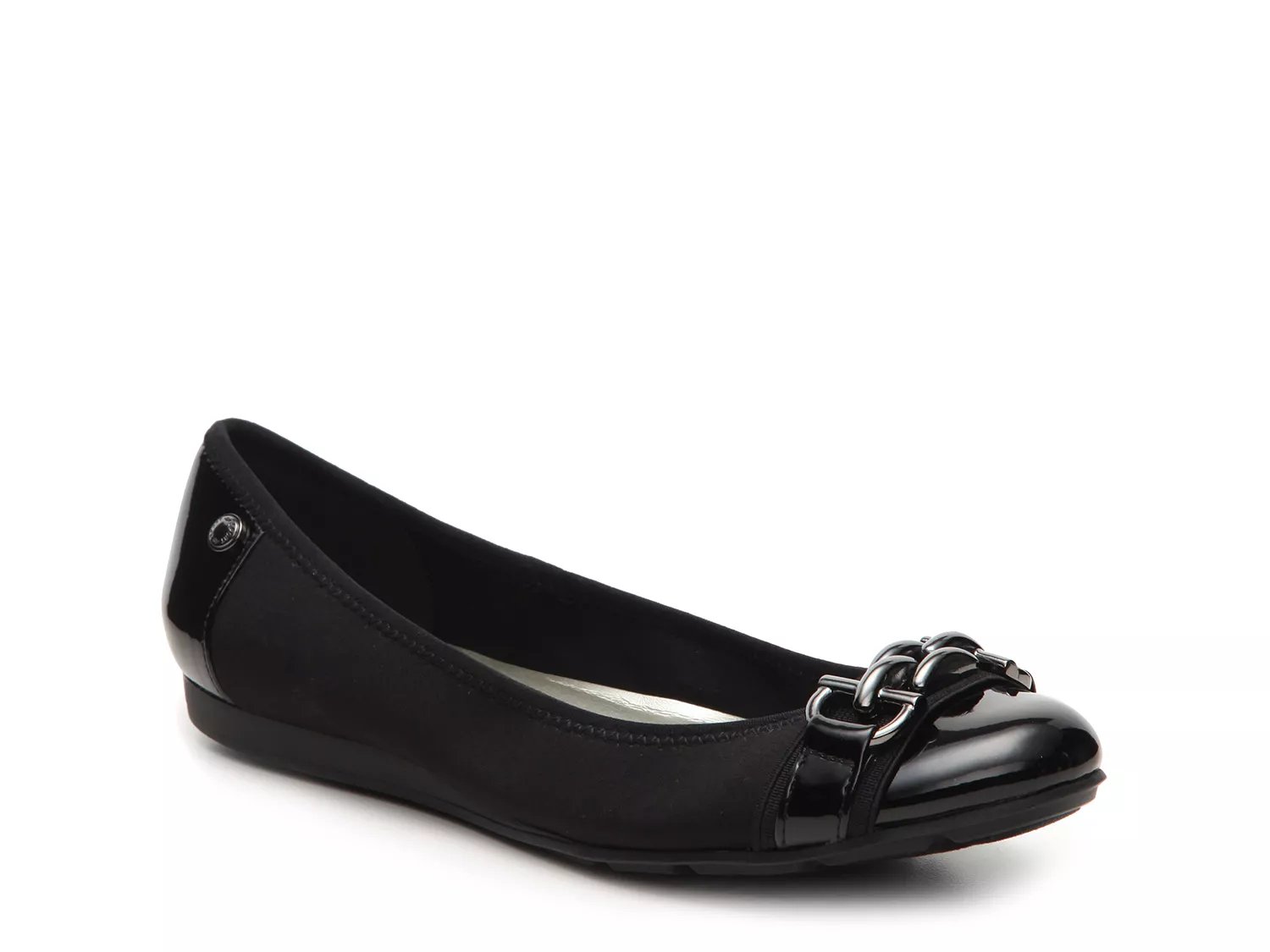 black flat slip on shoes