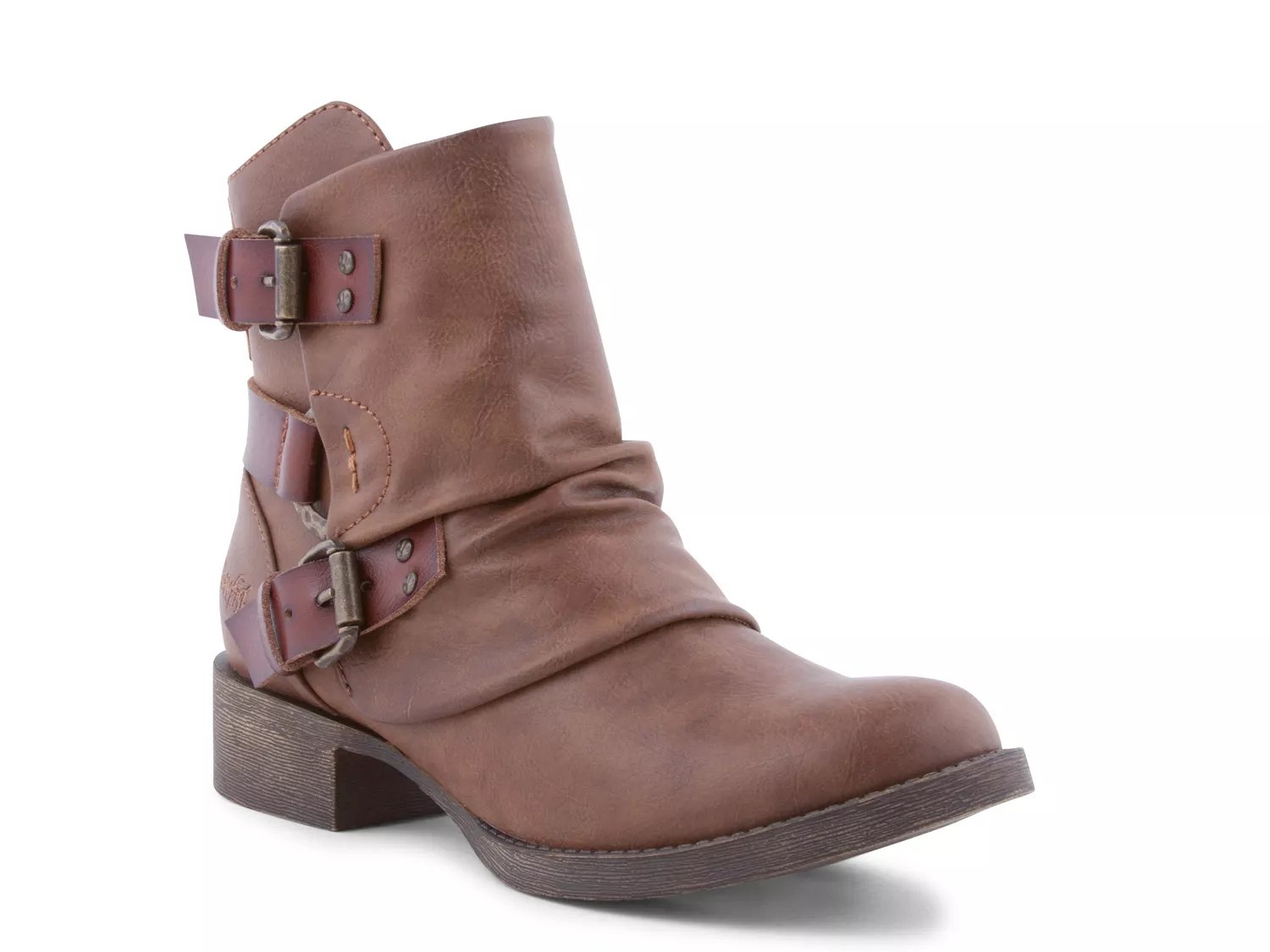 macadamia calfskin red sole biker platform booties