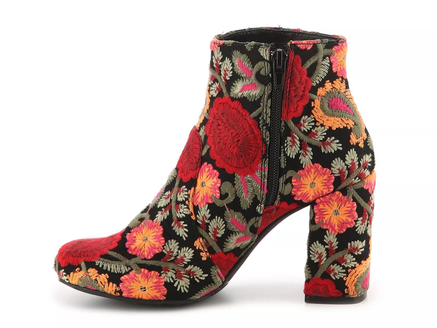 mia vail embroidered ankle boot