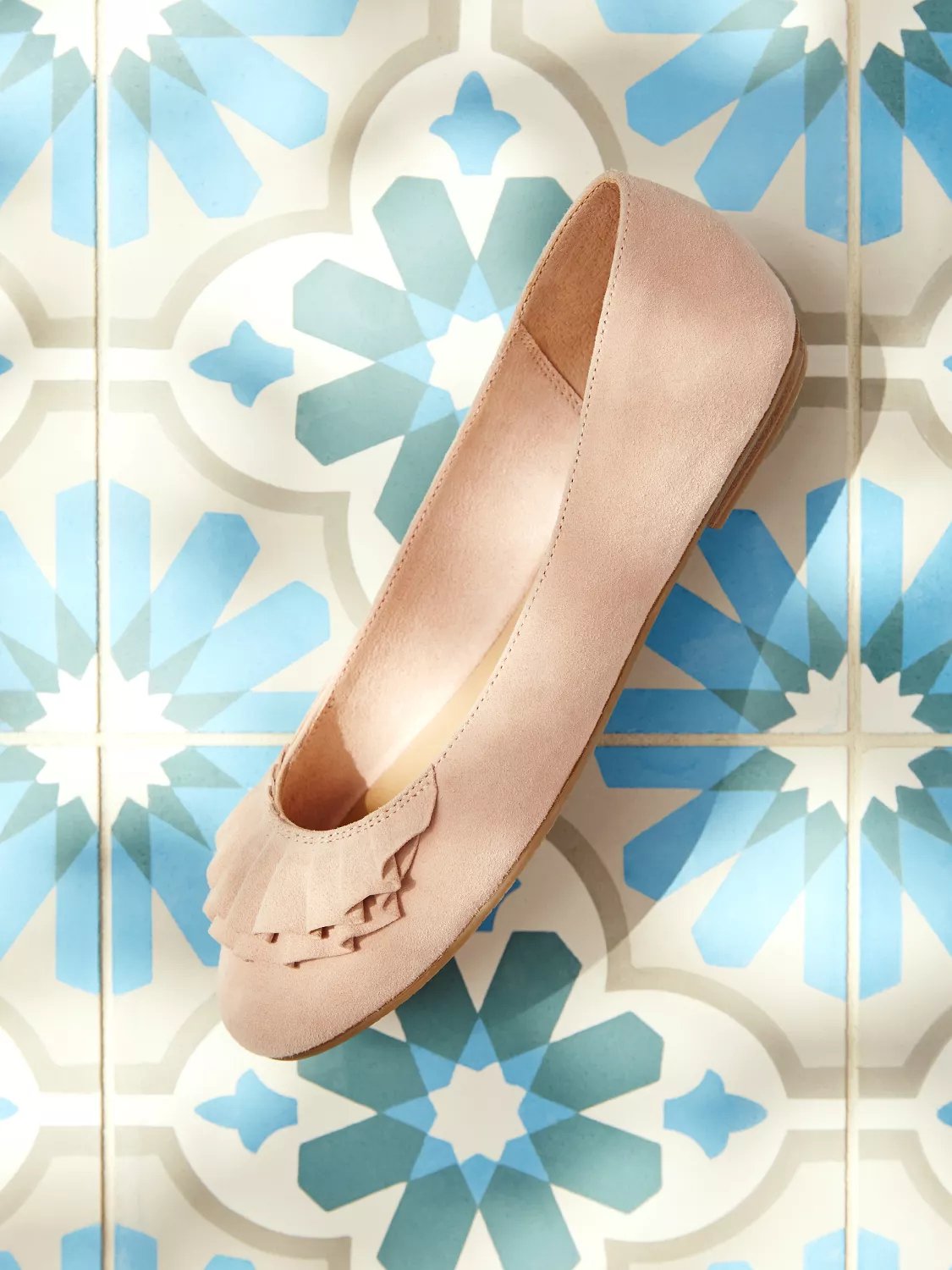 rina buckled lace up ballet flats