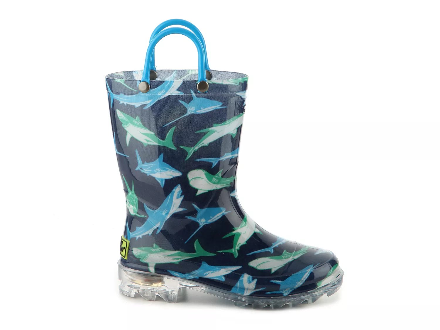 shark rain boots light up