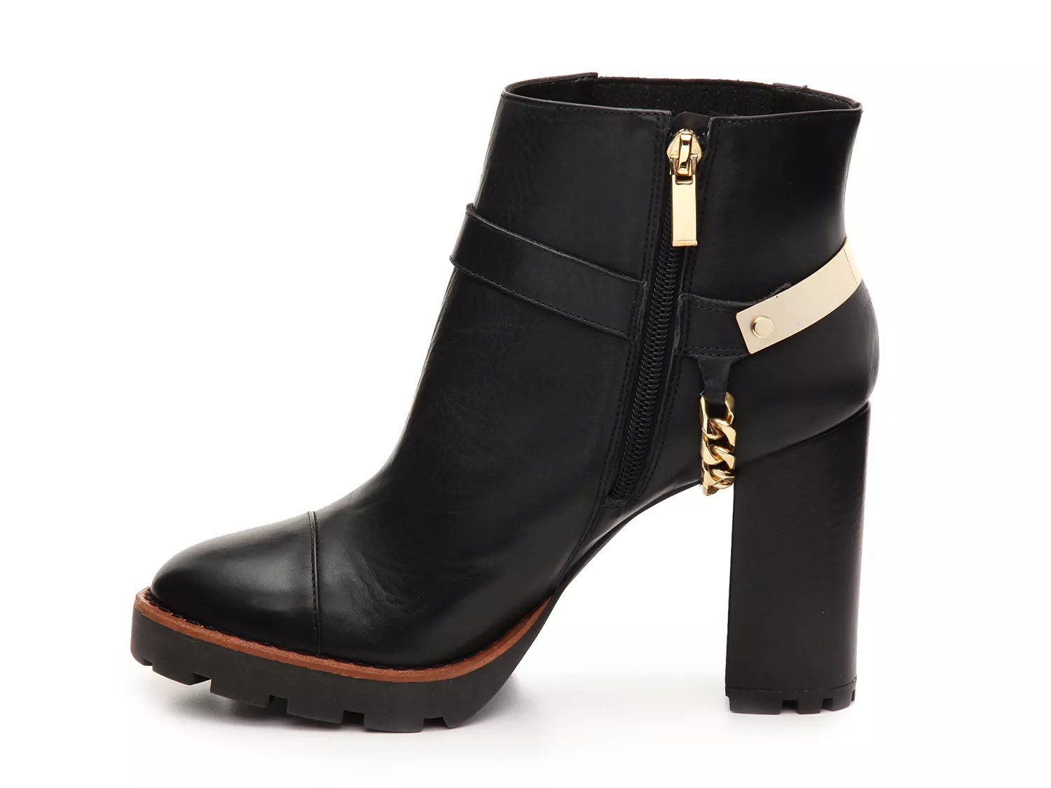 colorblock lug booties